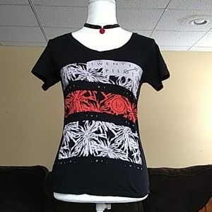 Black, red, white TØP shirt